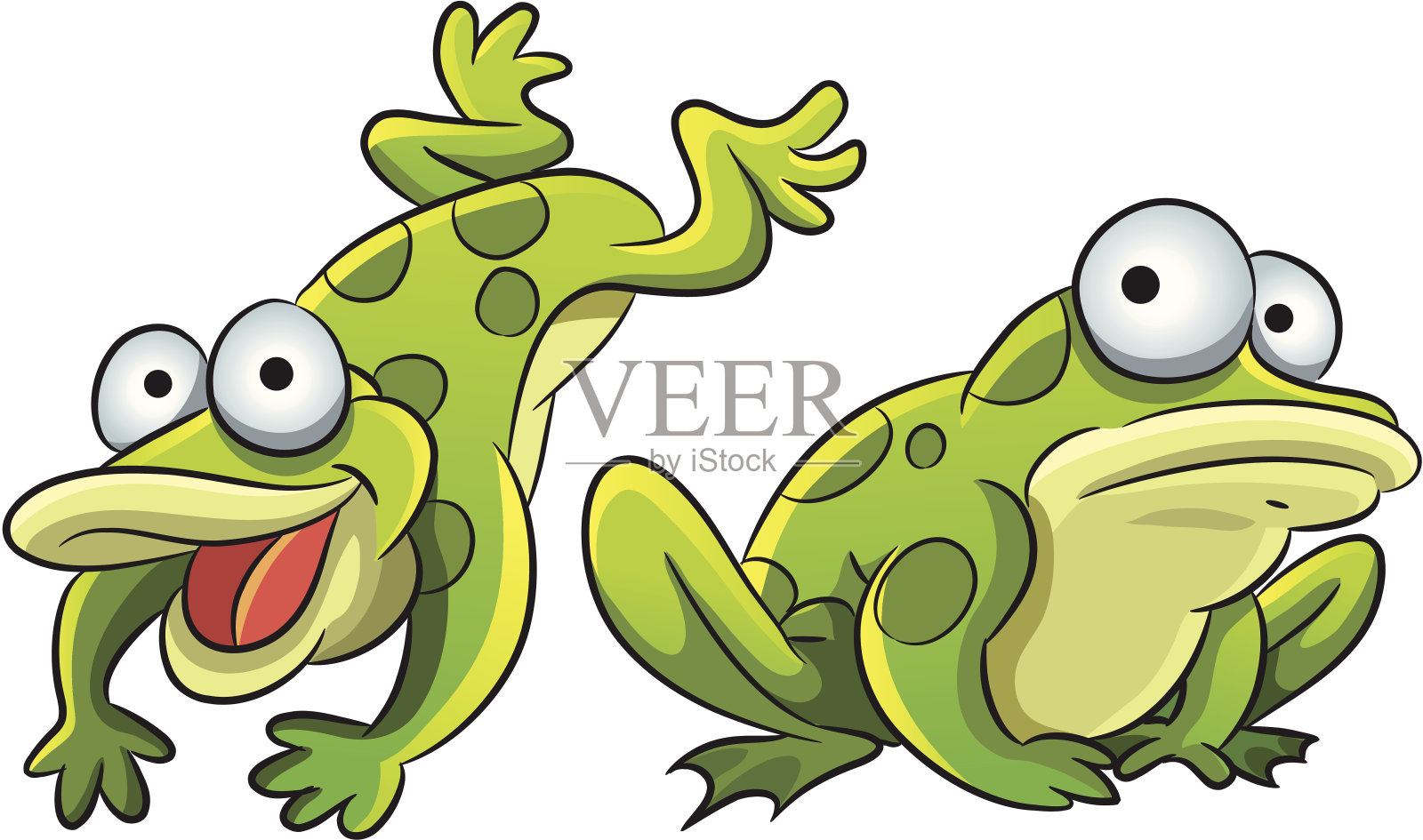 有趣的青蛙插画图片素材