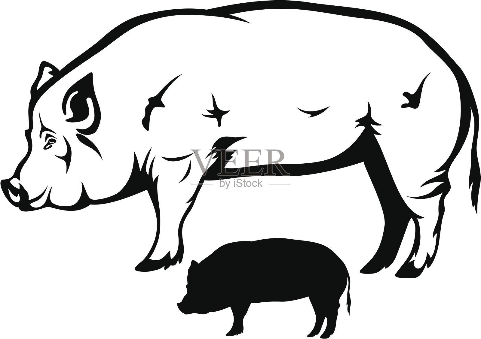 猪设计元素图片