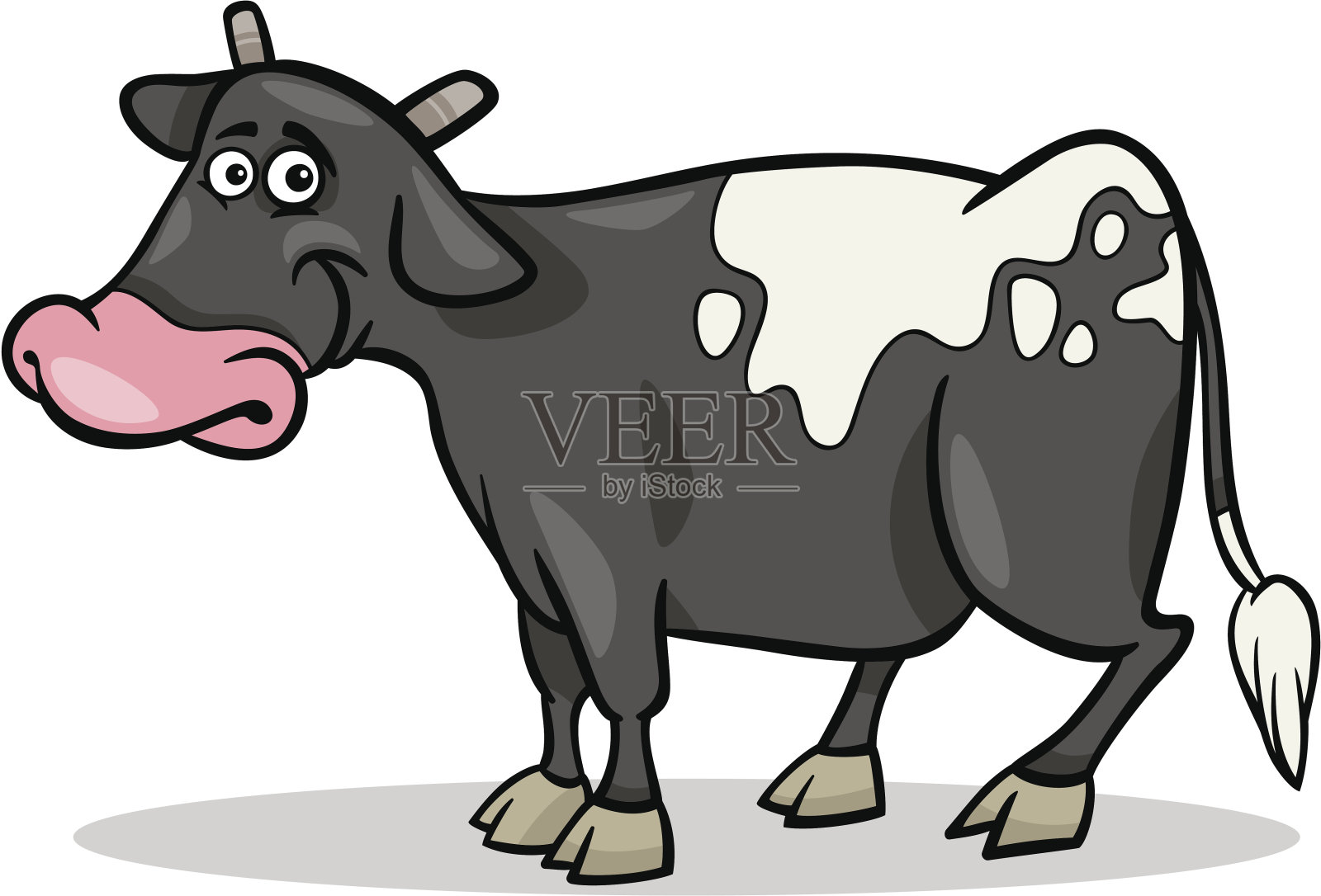 奶牛农场动物卡通插图插画图片素材