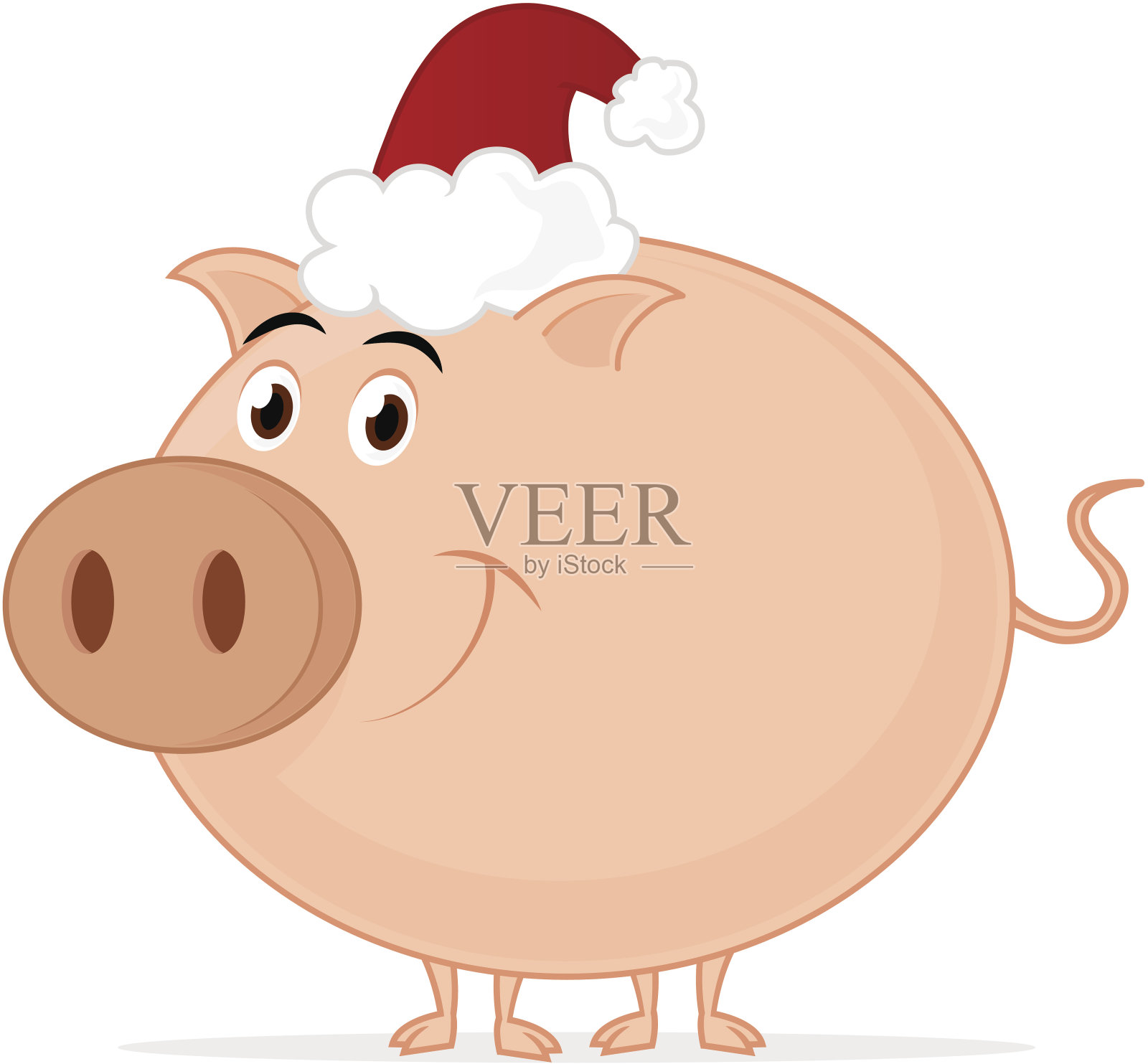 圣诞节的猪插画图片素材