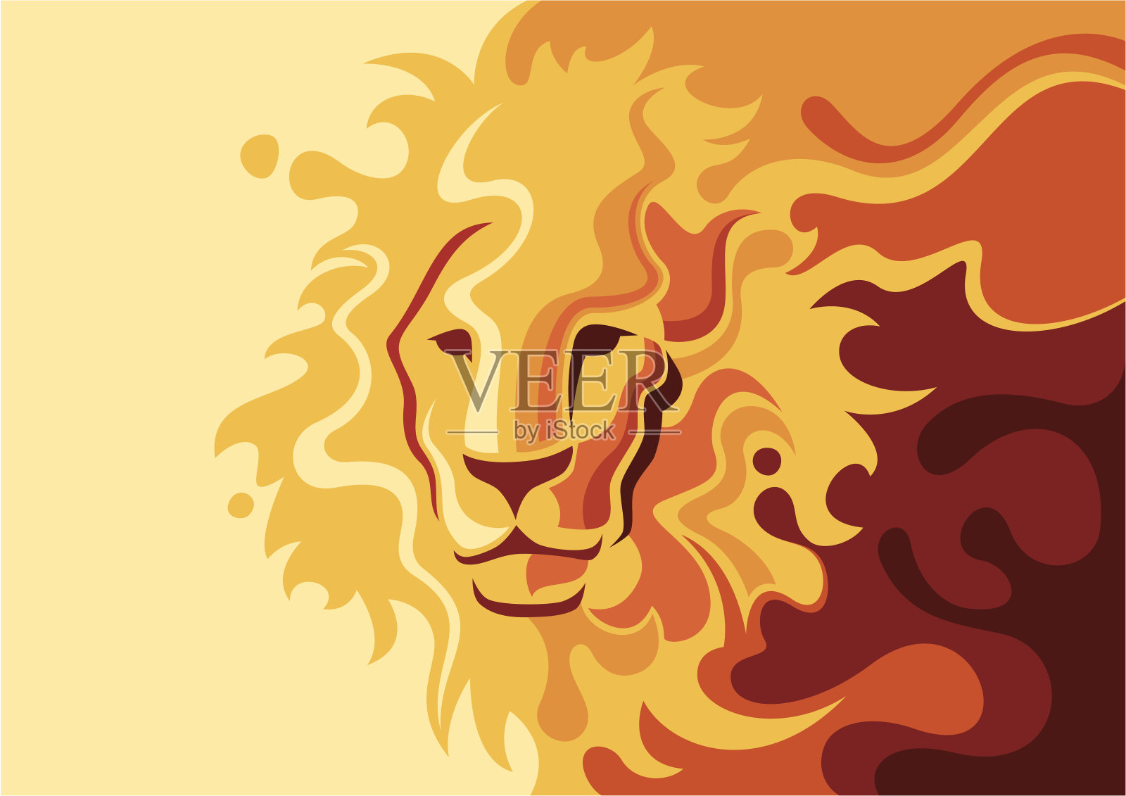 狮头。插画图片素材