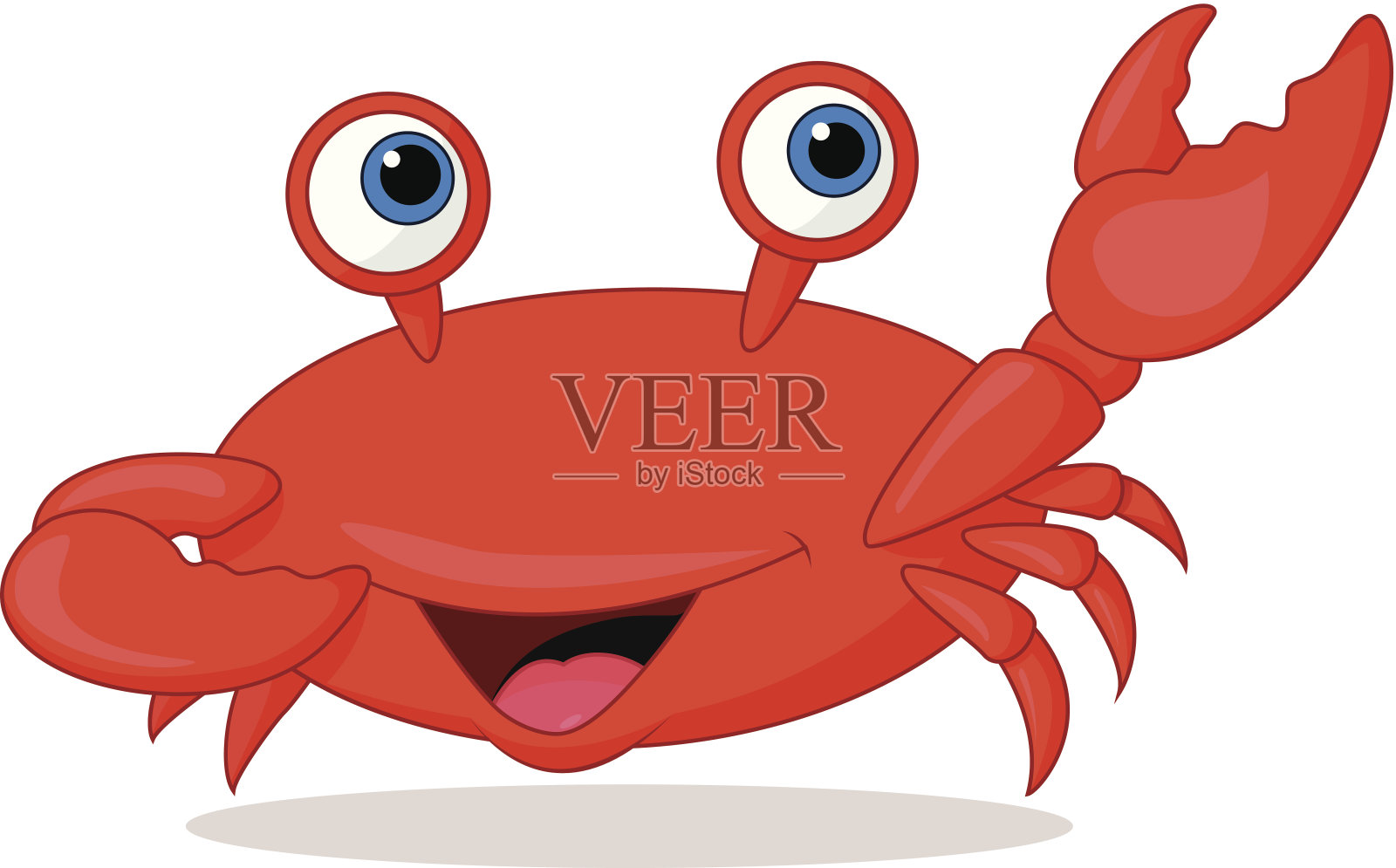卡通可爱的螃蟹设计元素图片