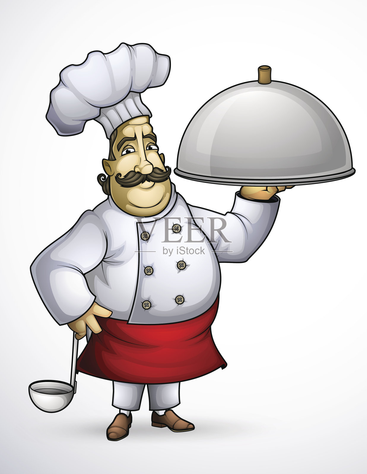 厨师与招牌菜插画图片素材