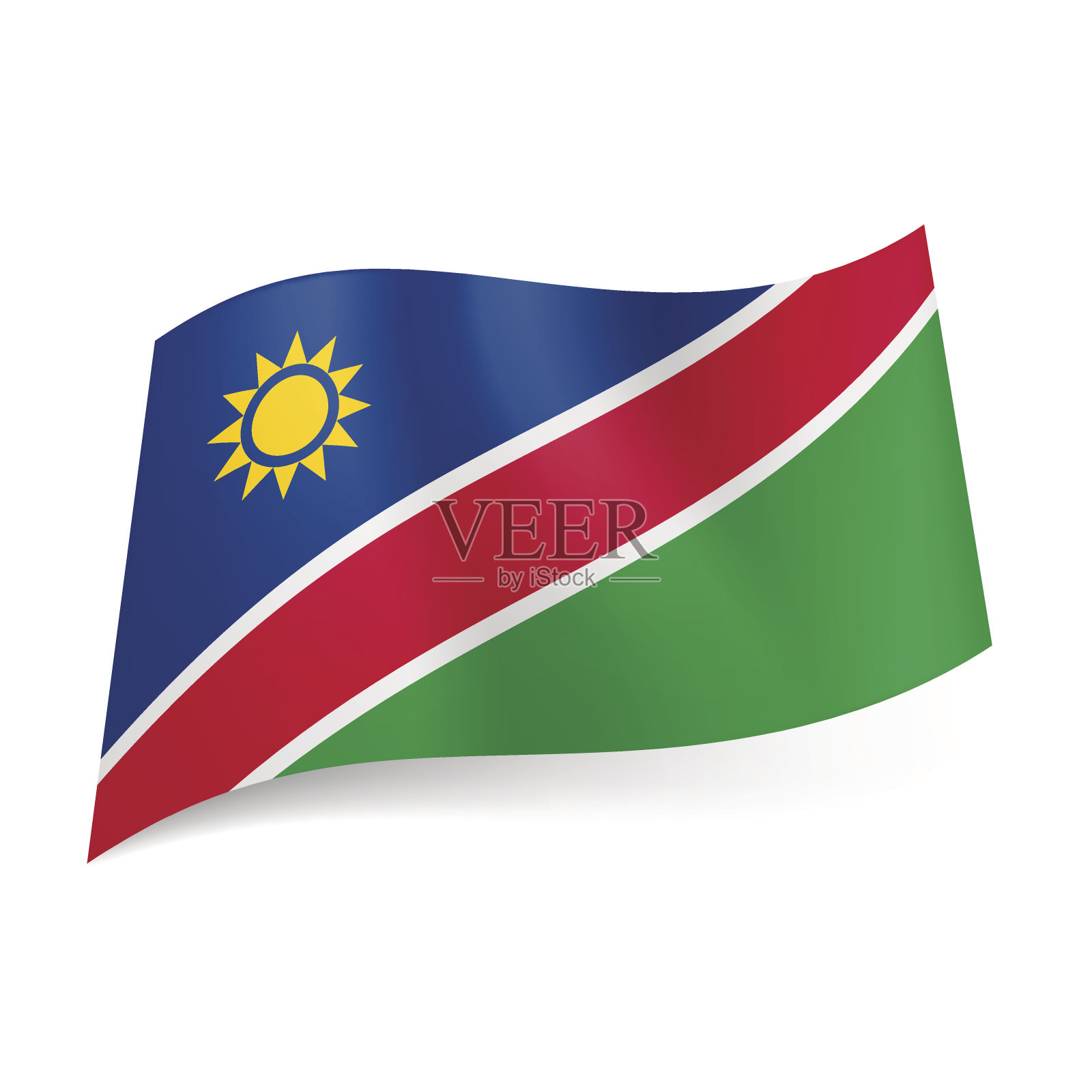 纳米比亚国旗插画图片素材