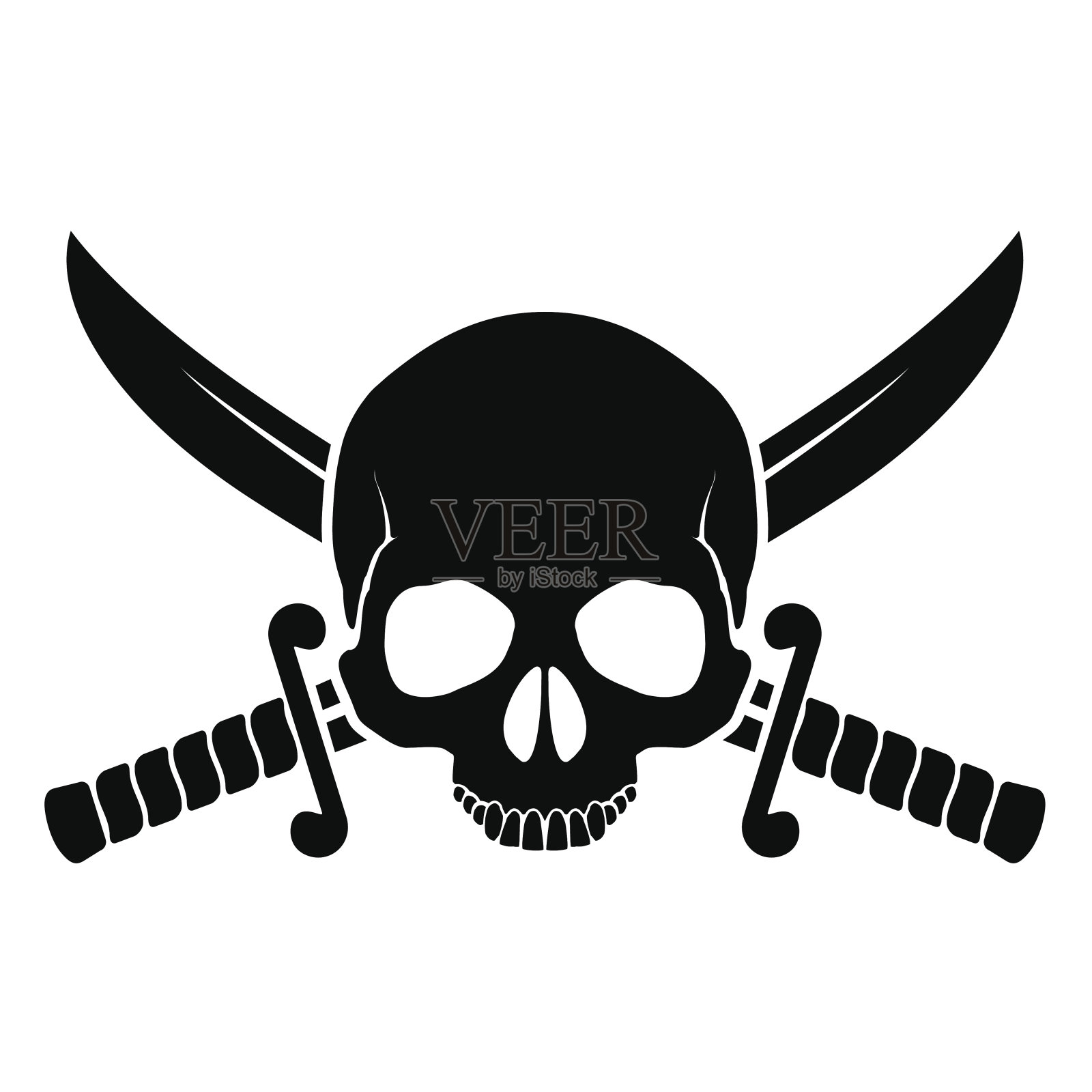 海盗的标志插画图片素材