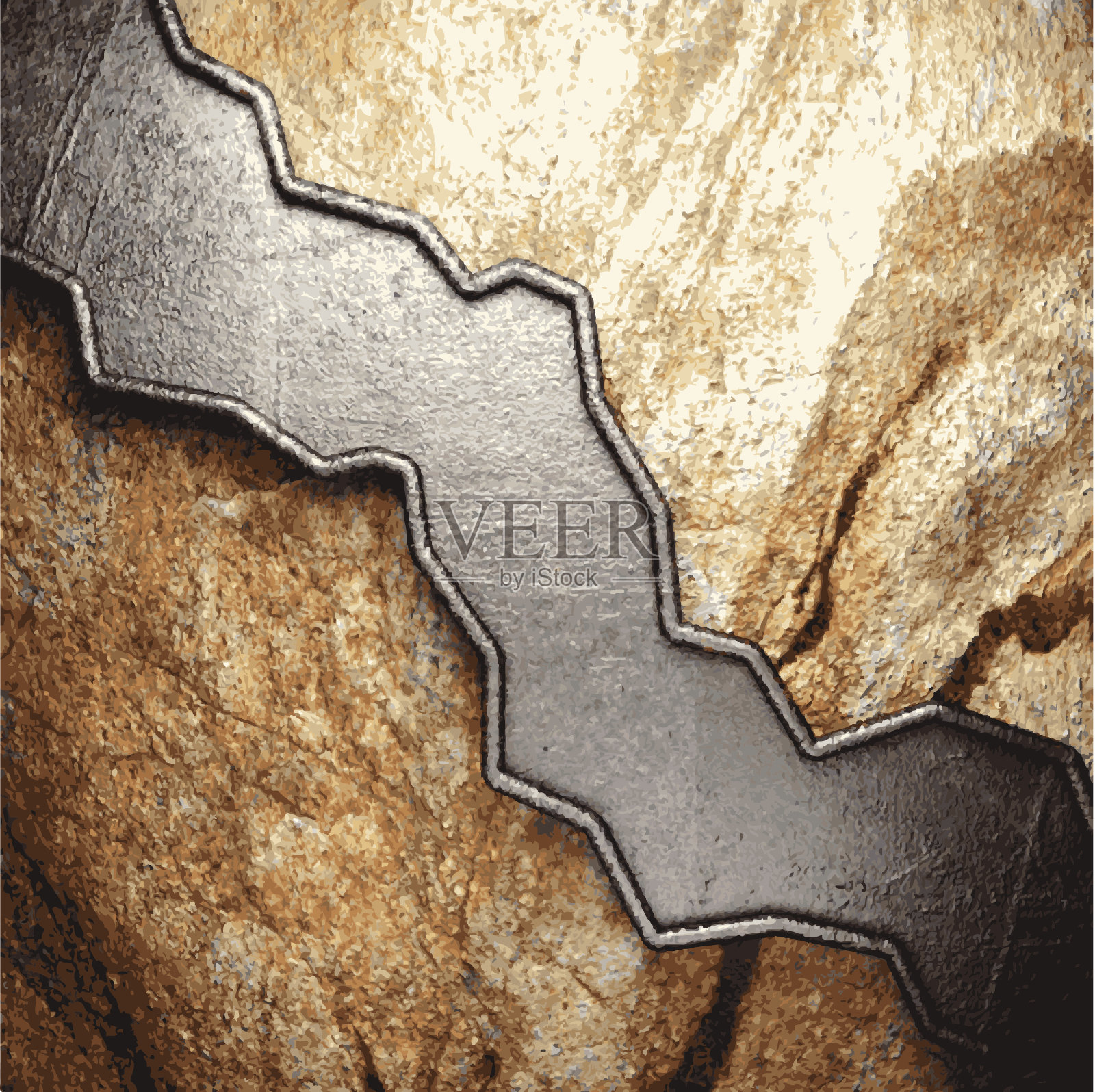 金属和石材背景插画图片素材