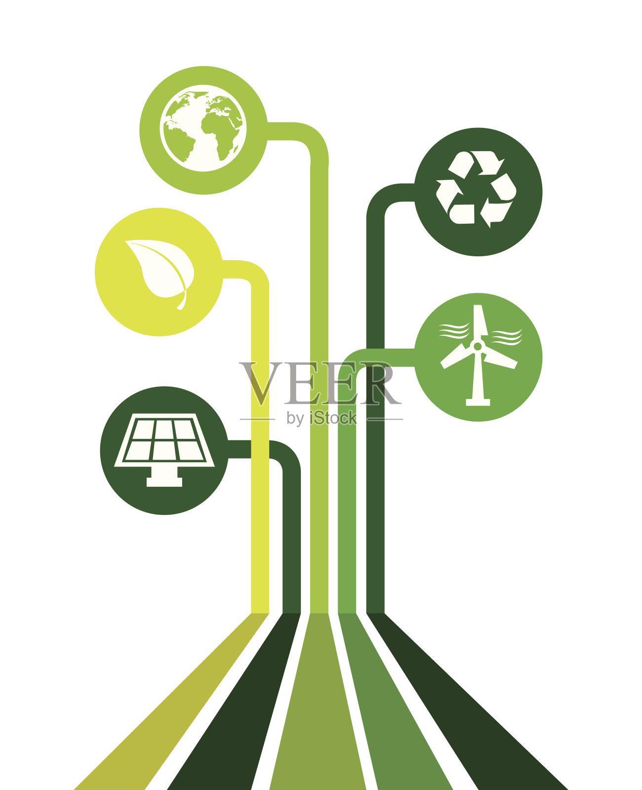 生态能源插画图片素材