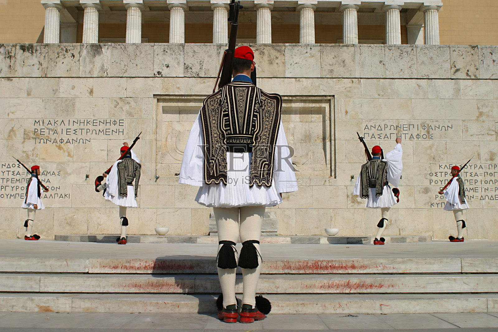 希腊雅典的换岗仪式照片摄影图片