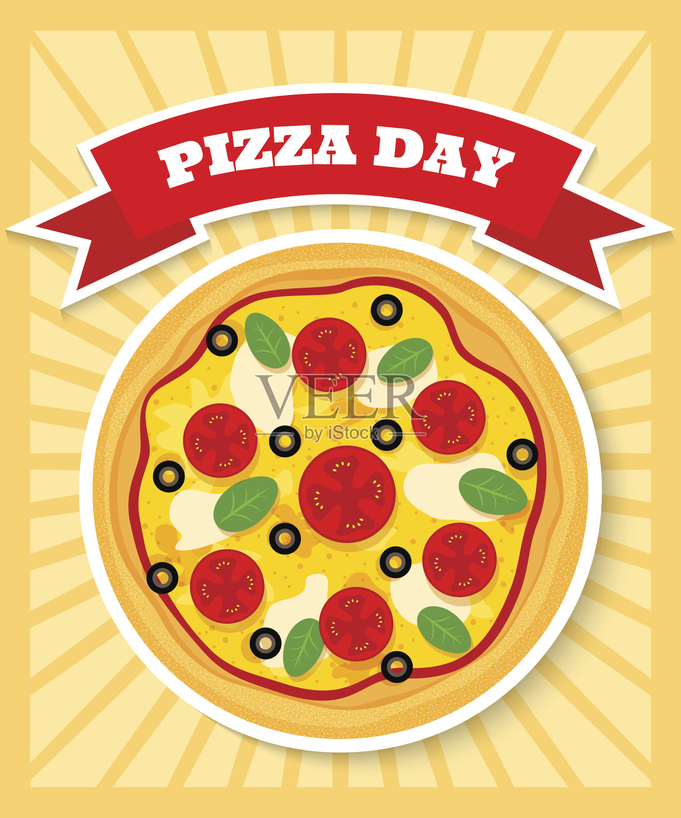 玛格丽塔披萨的一天设计元素图片