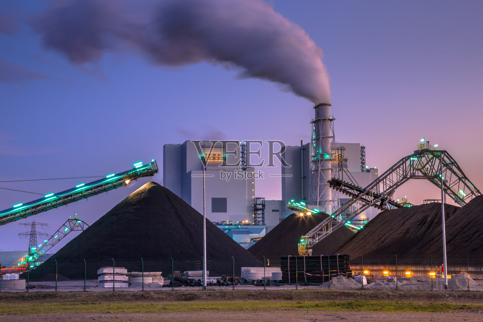 伊姆沙文的全新燃煤电厂照片摄影图片
