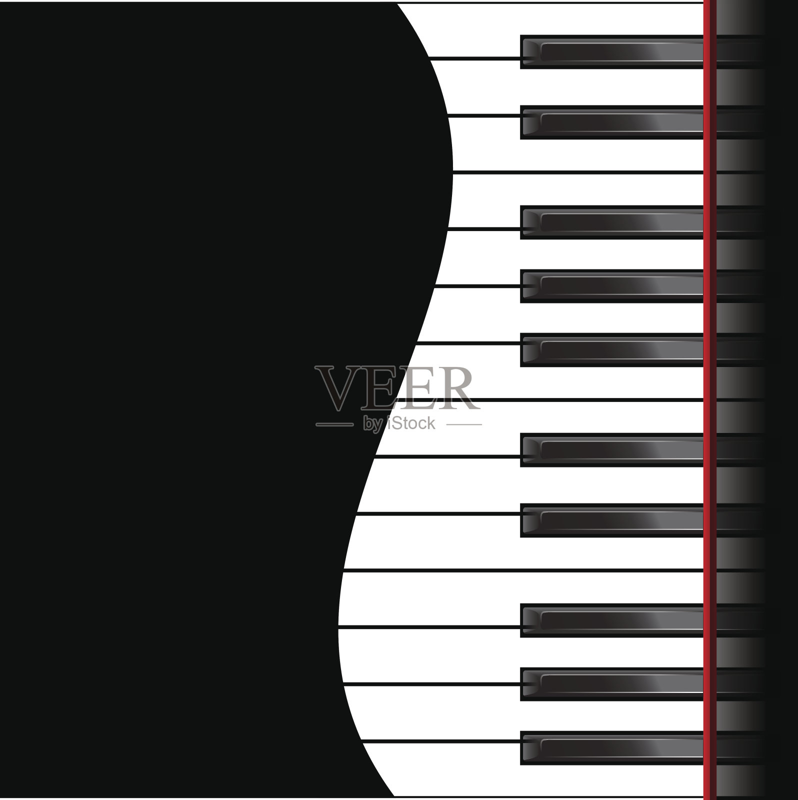 黑色背景上的钢琴设计元素图片