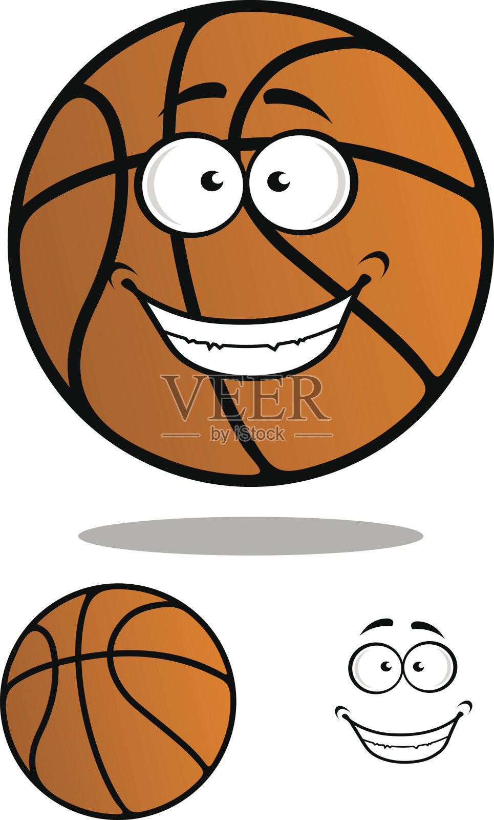 篮球卡通吉祥物人物插画图片素材