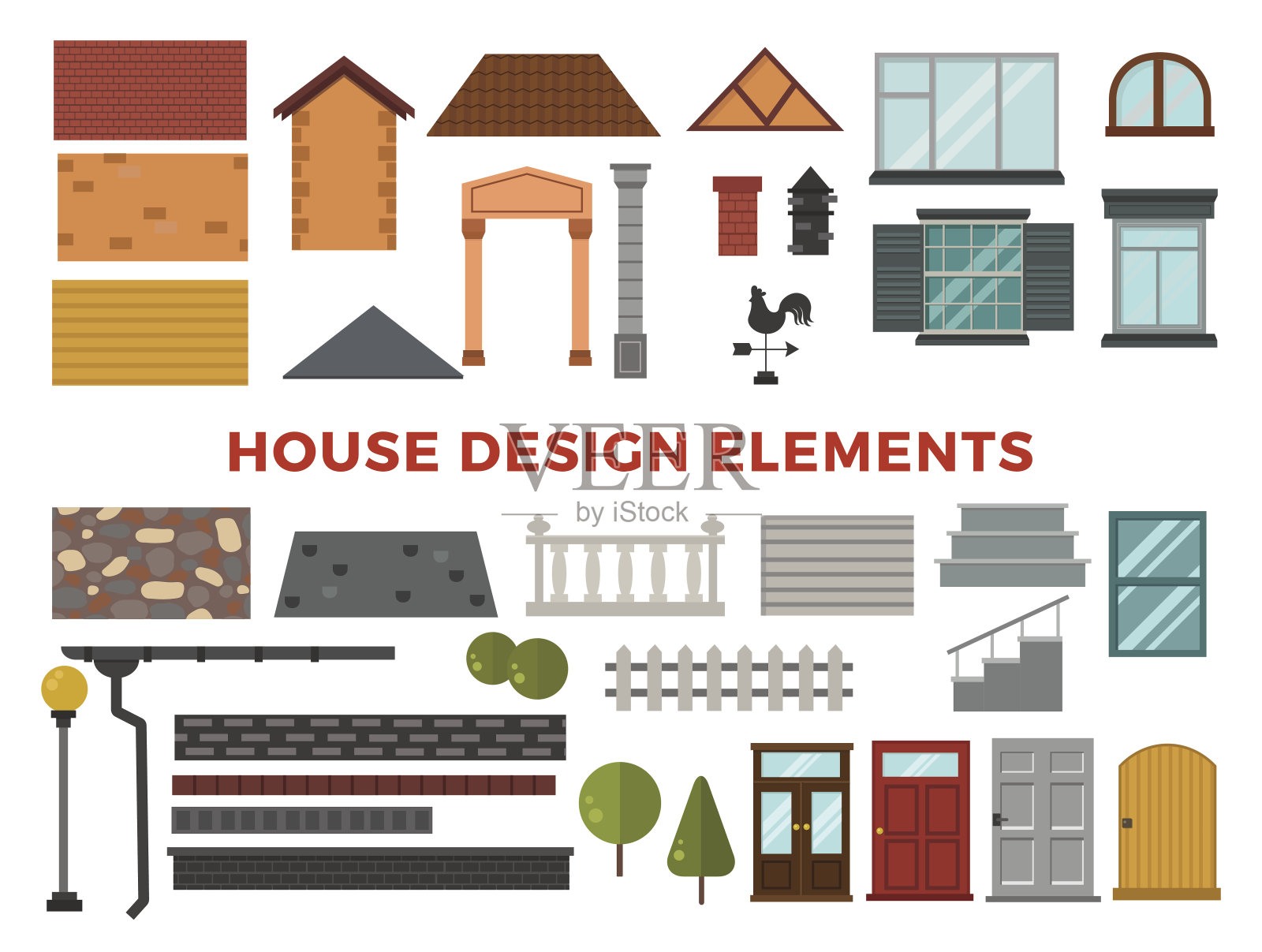 家庭住宅矢量设计元素插画图片素材