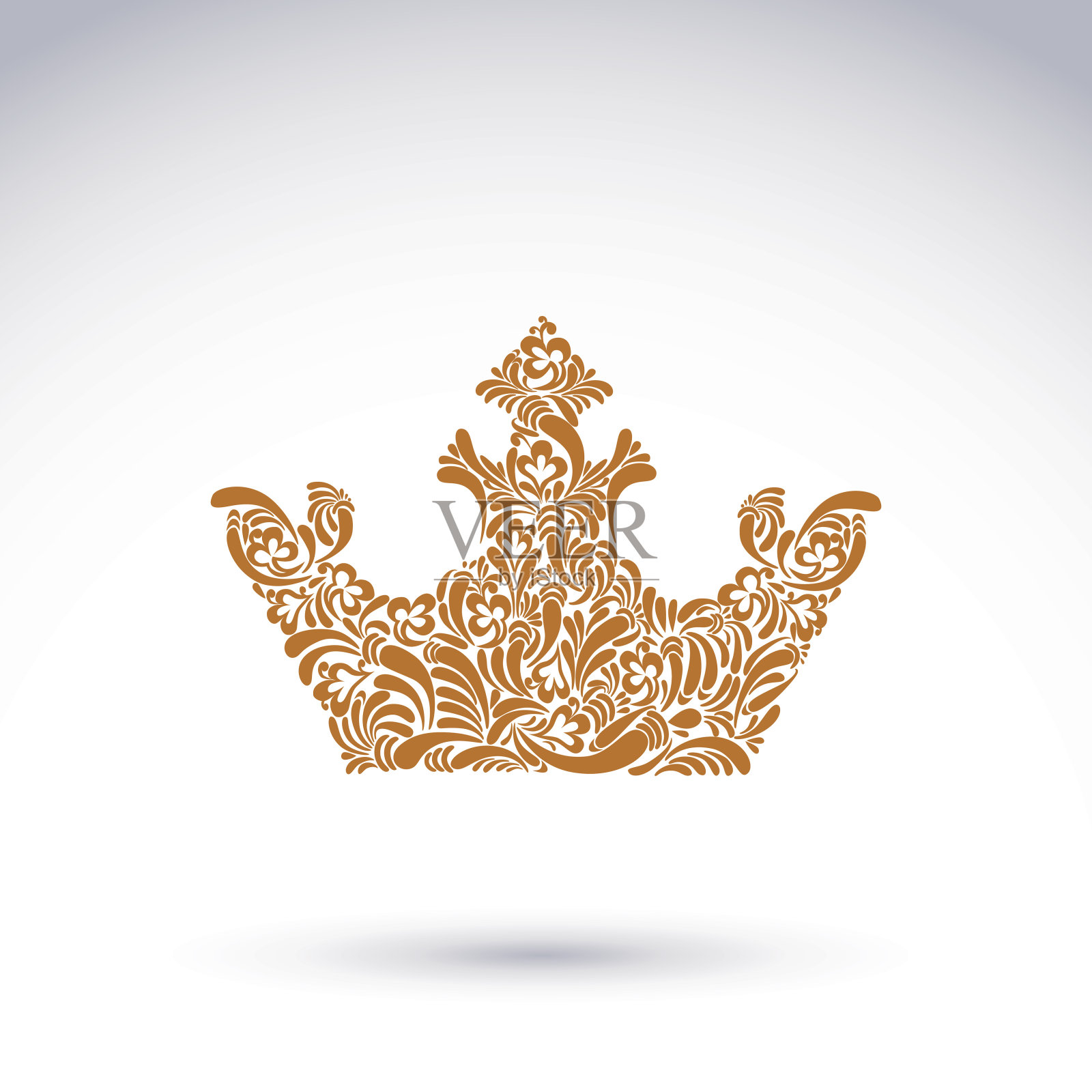 花冠装饰，艺术皇家象征。王插画图片素材