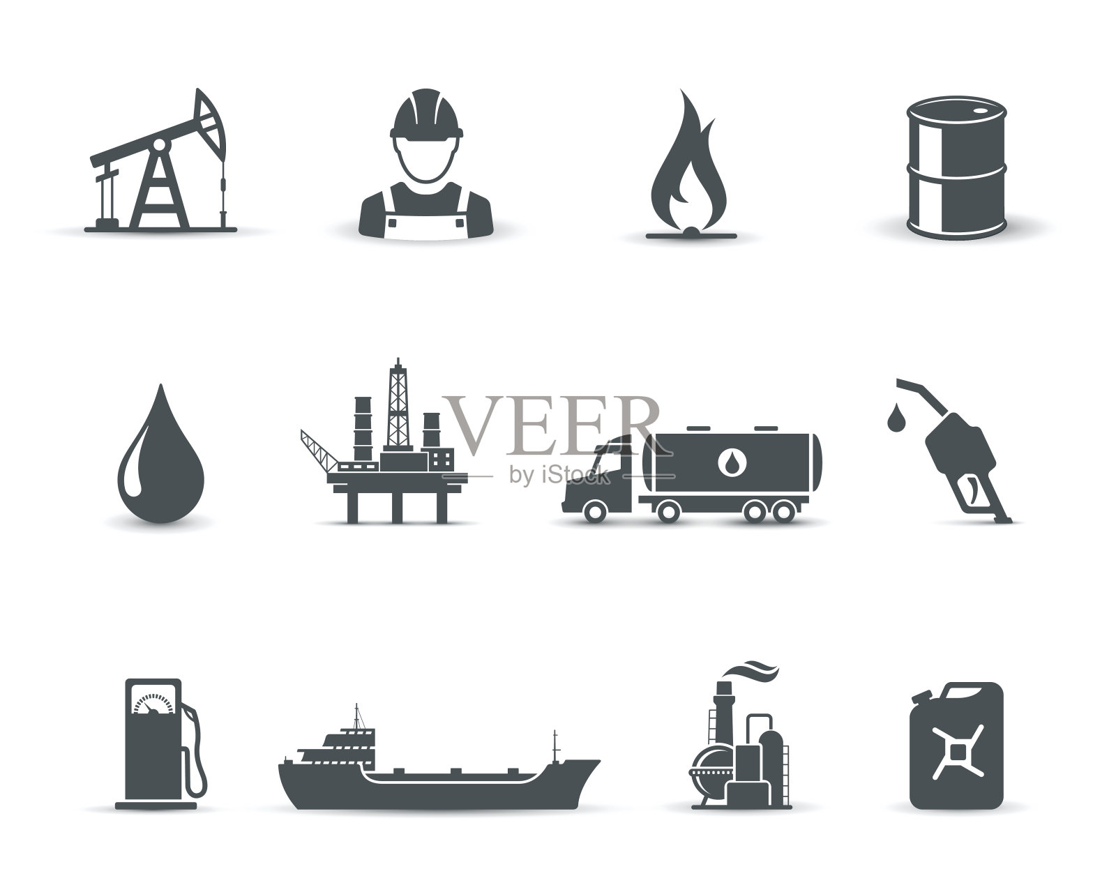 石油和石油工业的标志图标素材
