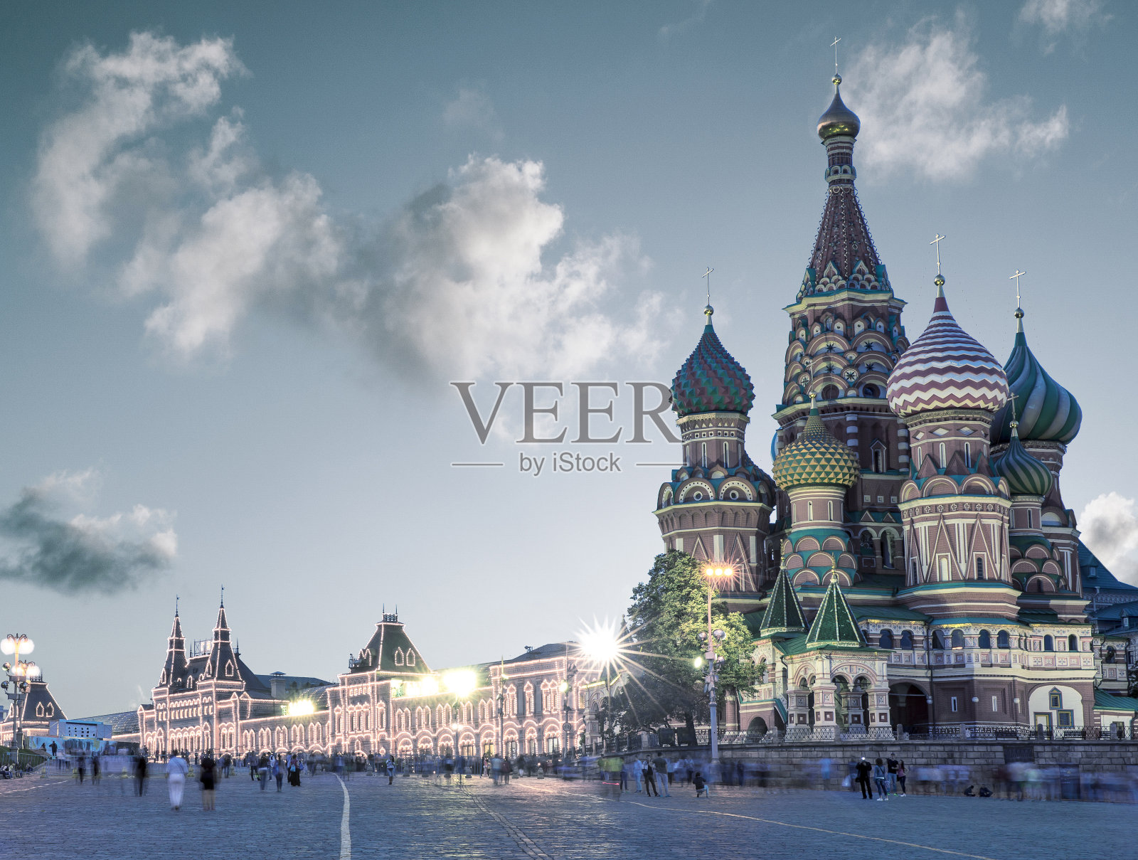 俄罗斯莫斯科红场上的圣巴西尔大教堂照片摄影图片