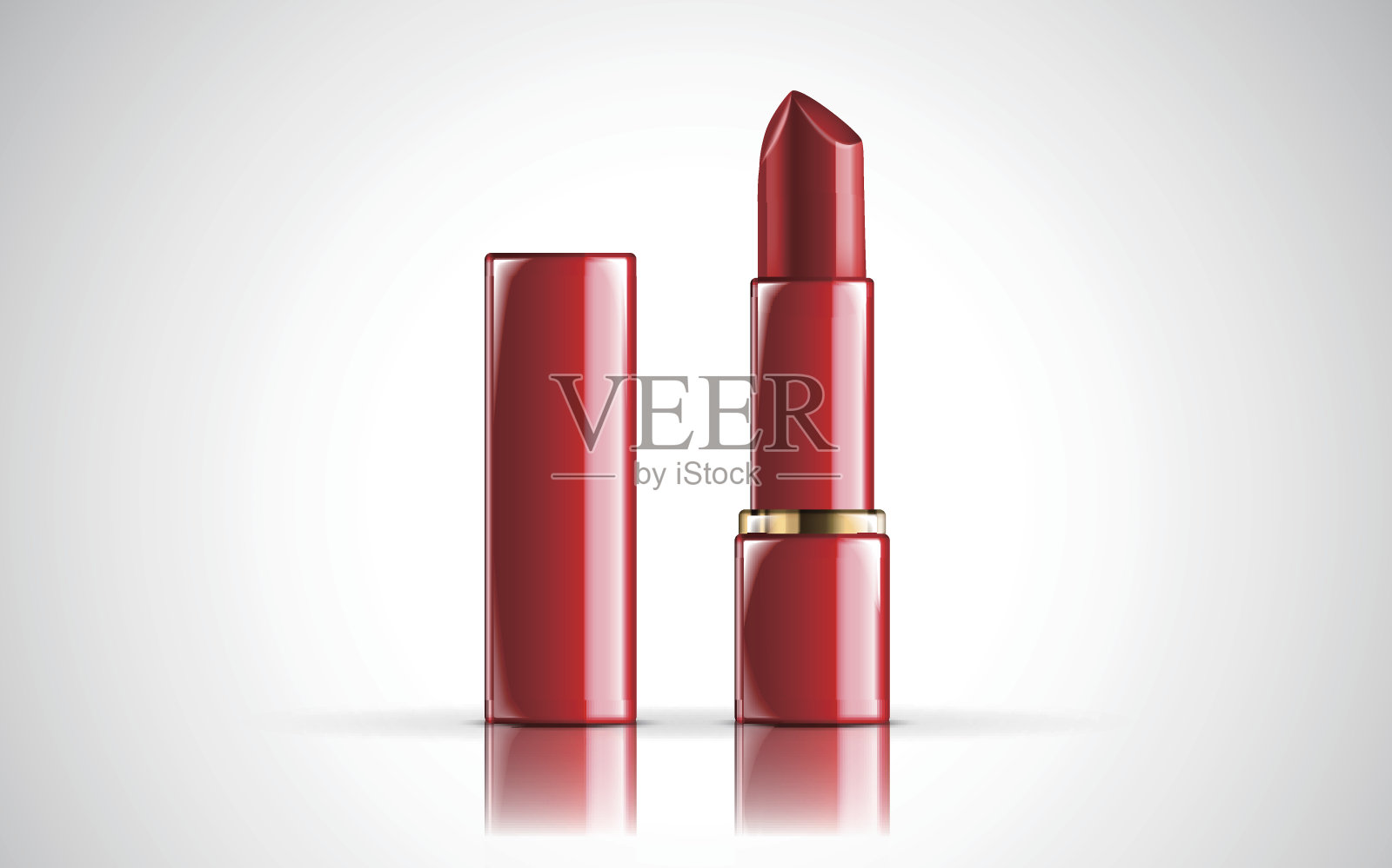 红色的唇膏模型设计元素图片