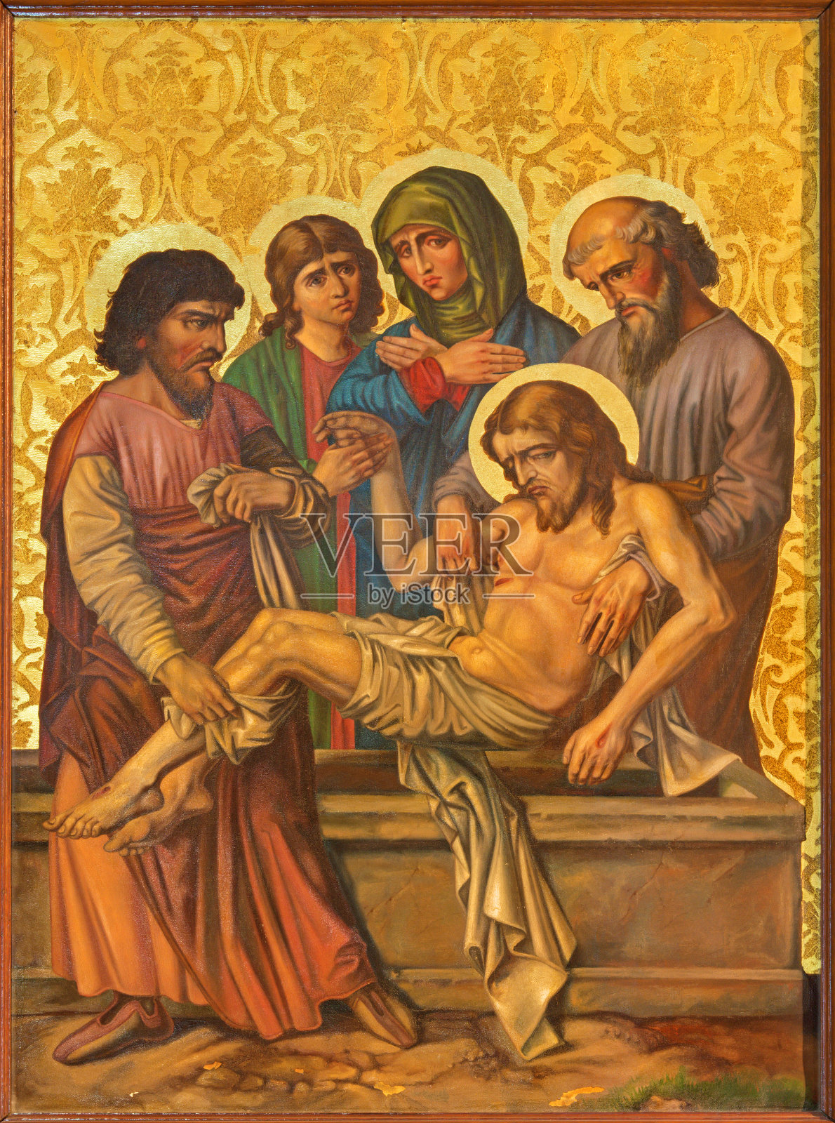 耶路撒冷-耶稣的埋葬画插画图片素材