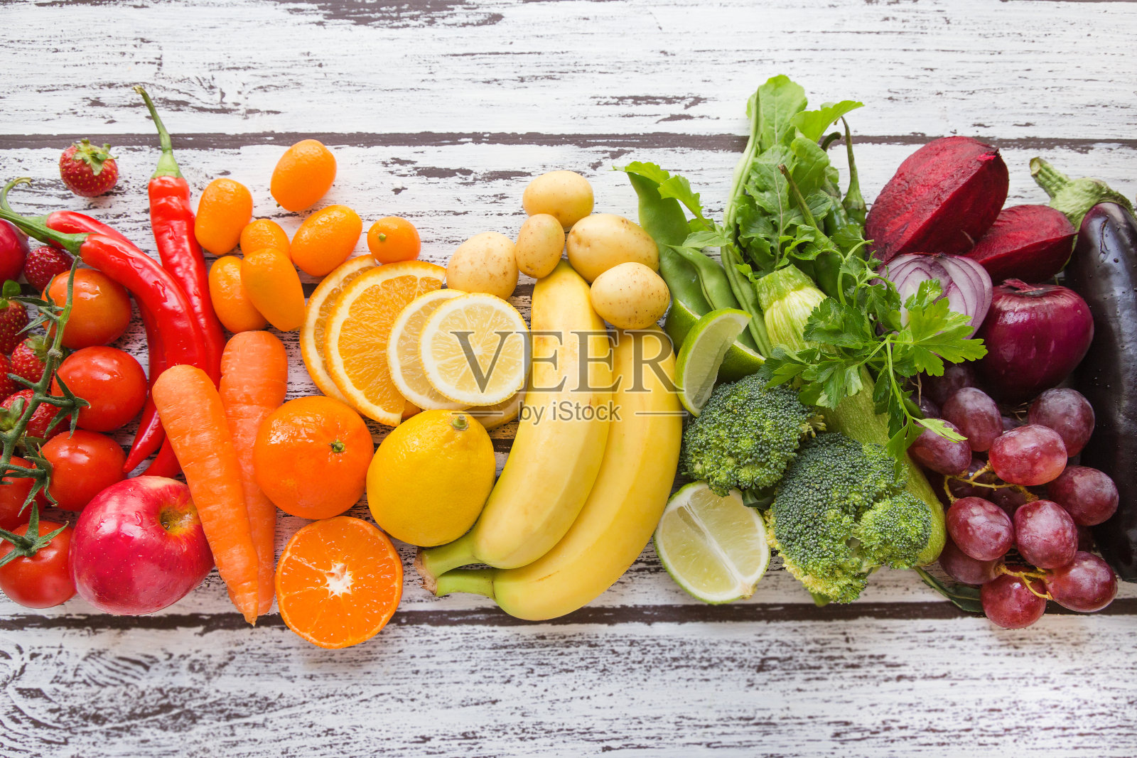 五颜六色的新鲜水果和蔬菜照片摄影图片