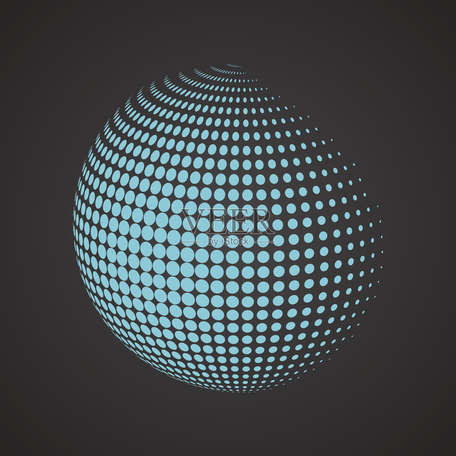 半色调球体。孤立抽象地球标志插画图片素材