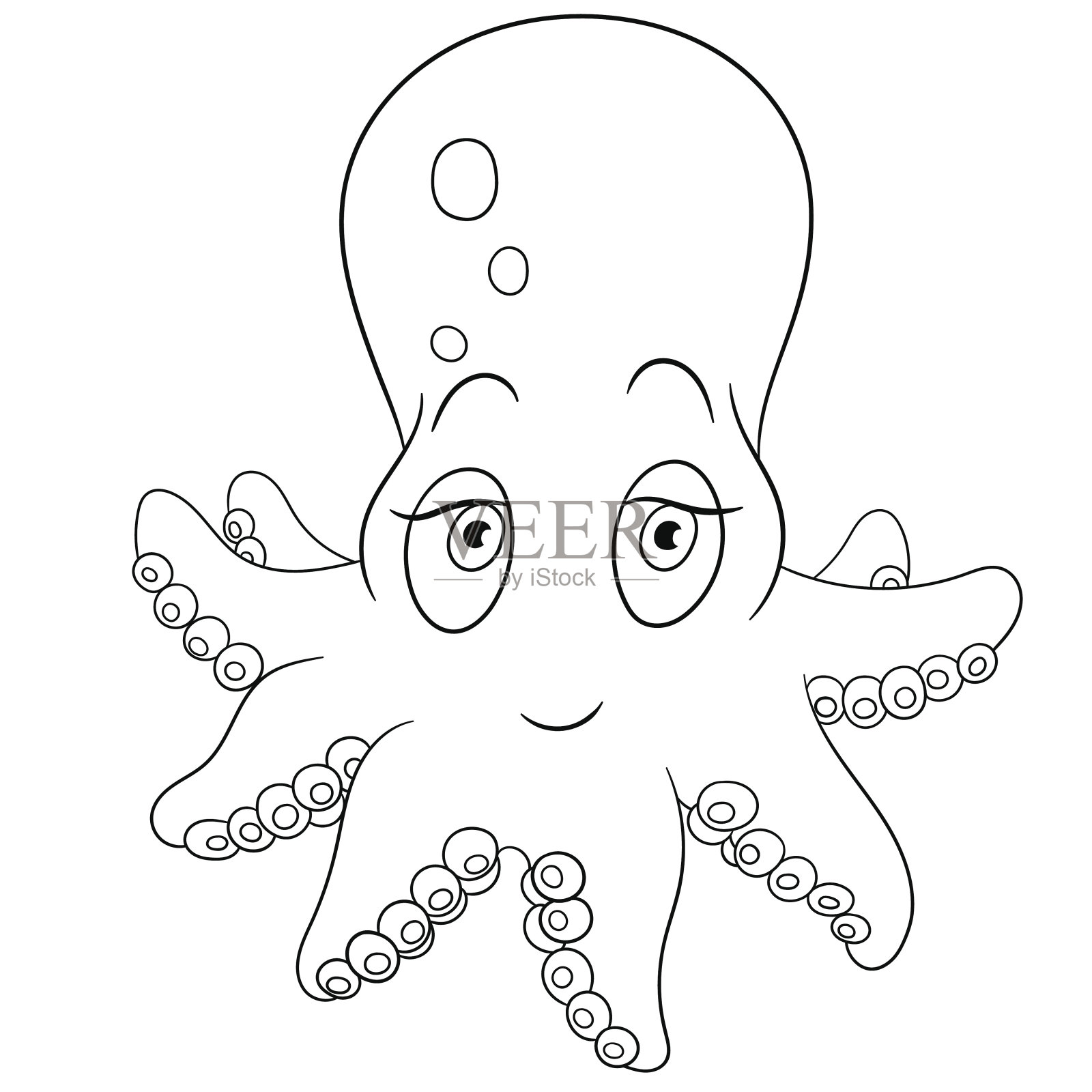 迷人的章鱼插画图片素材