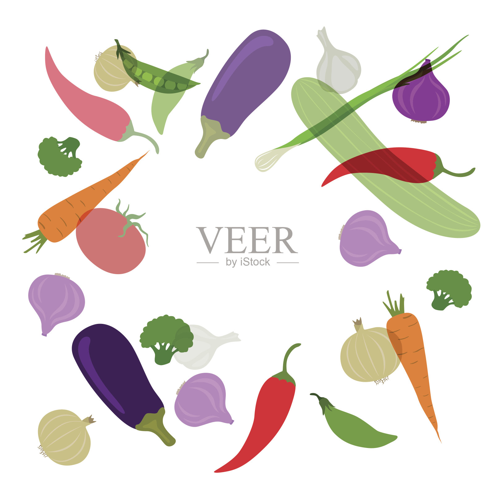 矢量背景与蔬菜设计元素图片