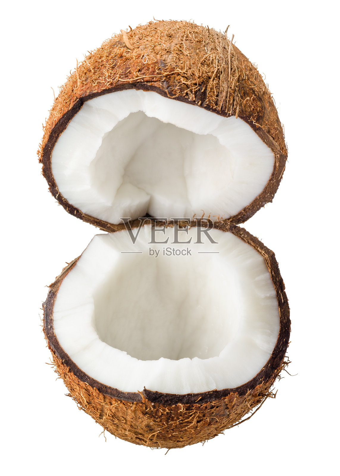 椰子孤立在白色背景上。照片摄影图片