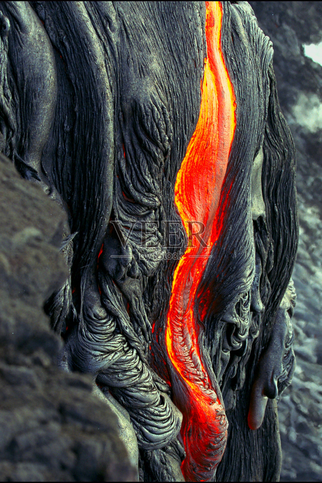 基拉韦厄火山熔岩流照片摄影图片