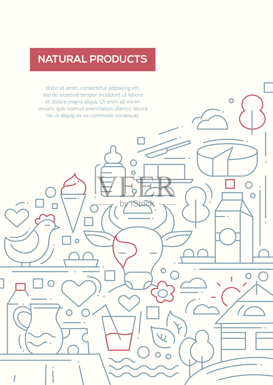 天然产品系列设计宣传册海报模板A4设计模板素材