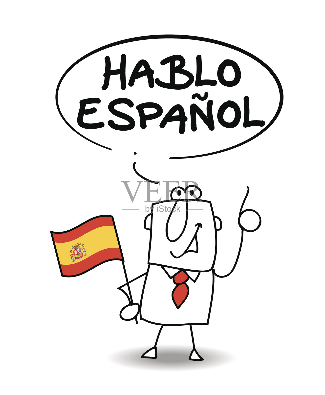 我说西班牙语插画图片素材