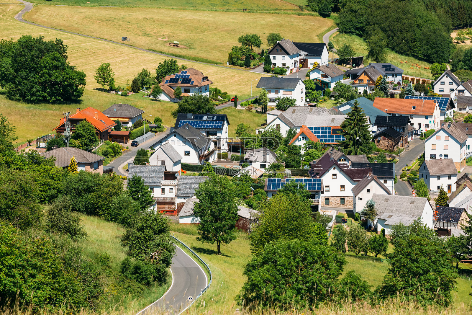 德国风景如画的小村庄照片摄影图片