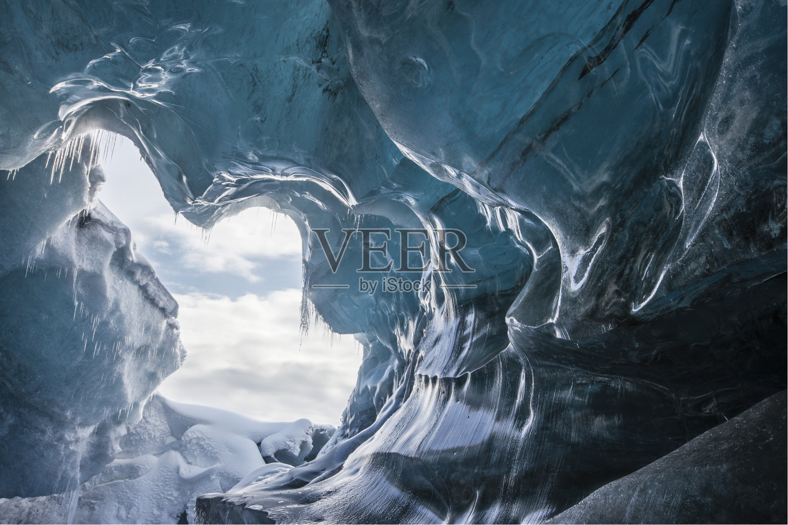 冰川洞穴照片摄影图片