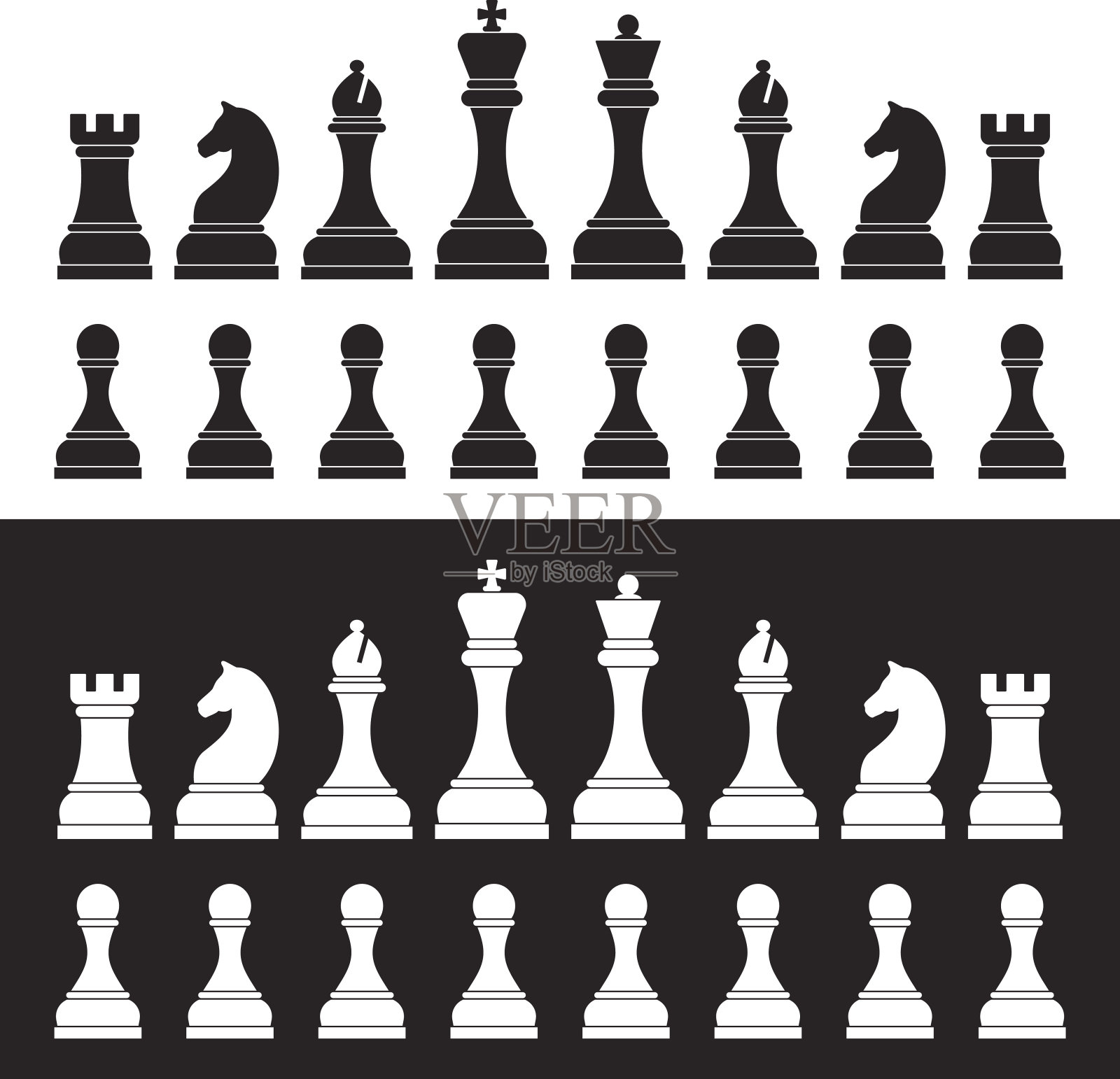 国际象棋的数字。插画图片素材