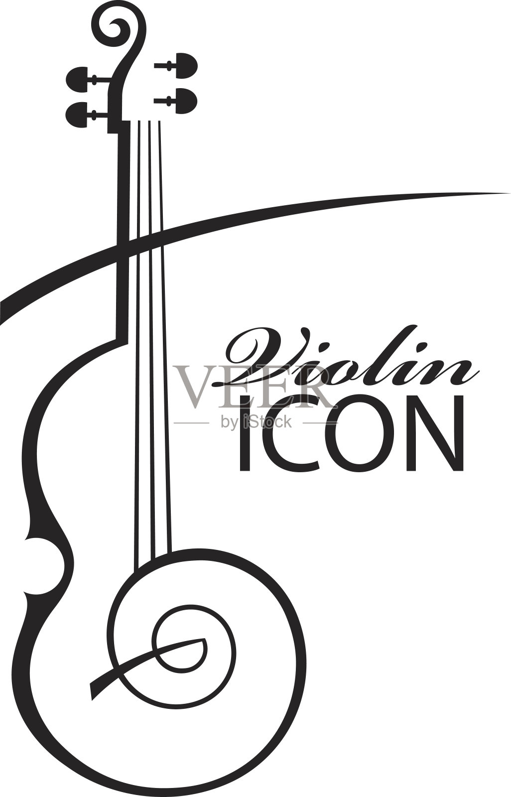 小提琴的形象设计元素图片