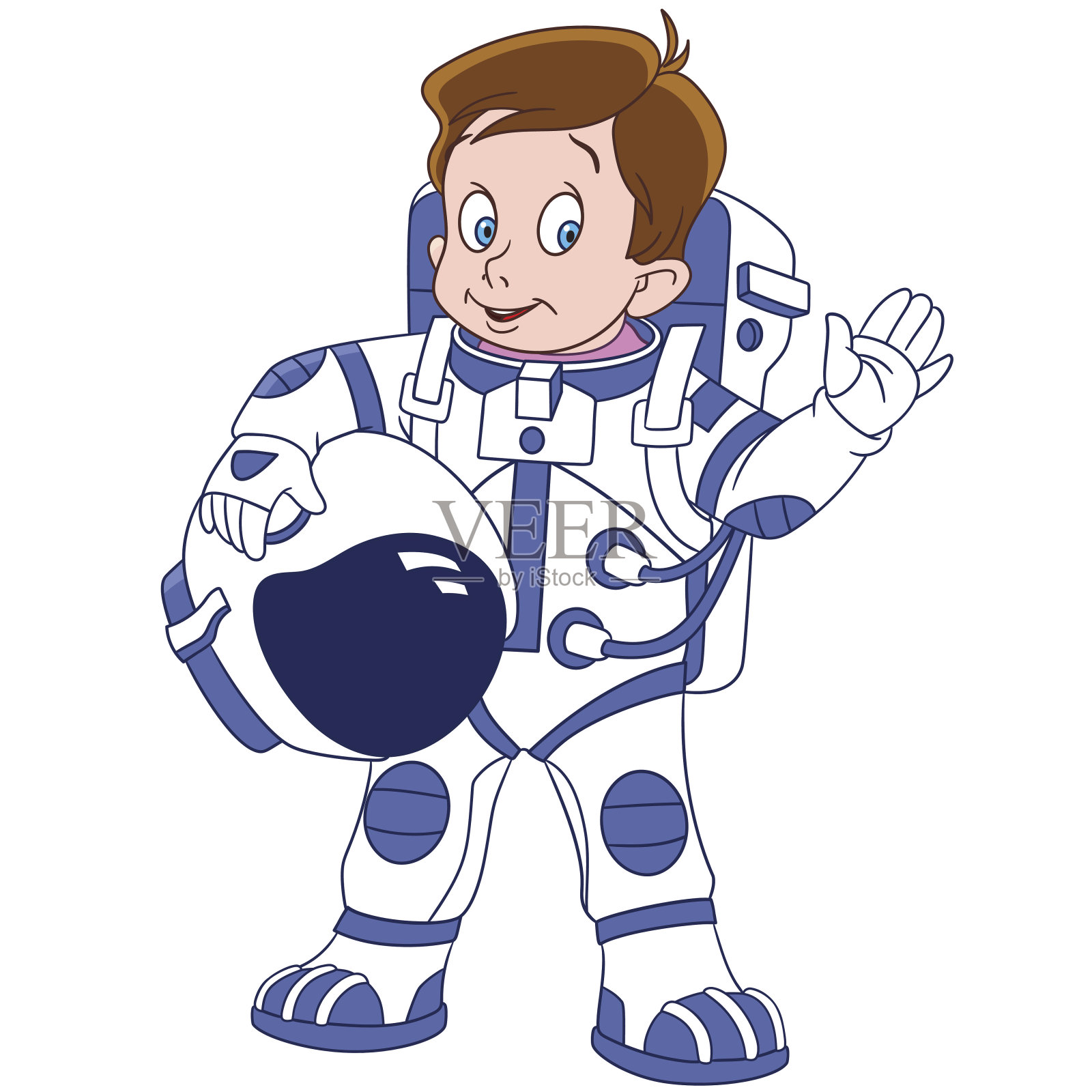卡通男孩宇航员设计元素图片