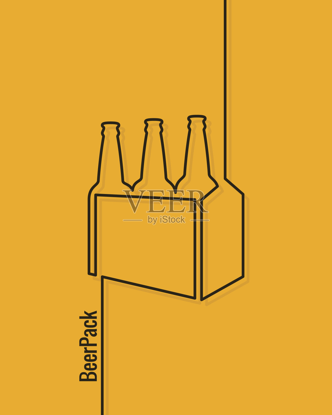 包装啤酒瓶概念设计背景插画图片素材
