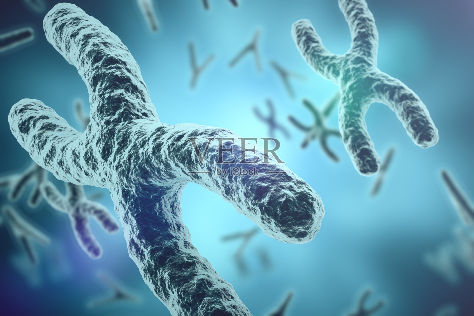 染色体的科学背景。生命与生物，医学概念智慧插画图片素材