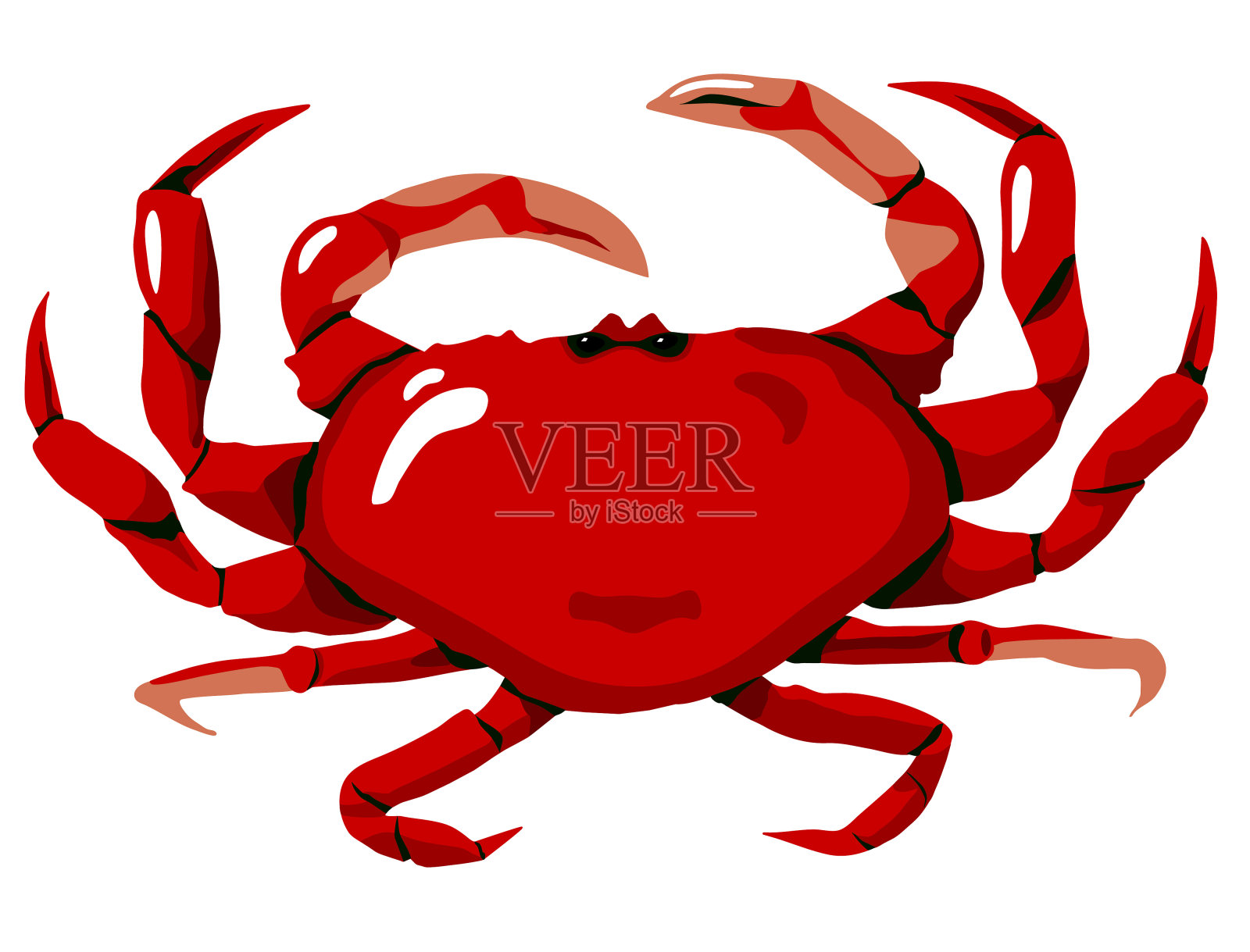 红蟹设计元素图片