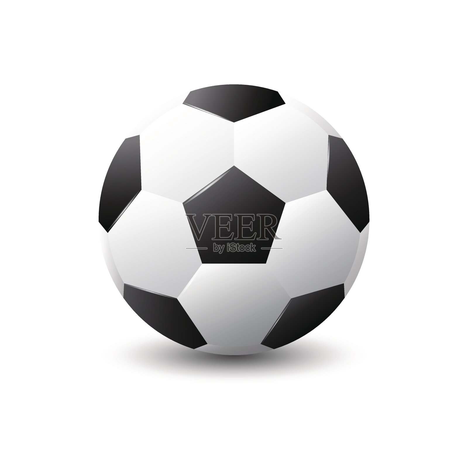 白色背景上的足球设计元素图片