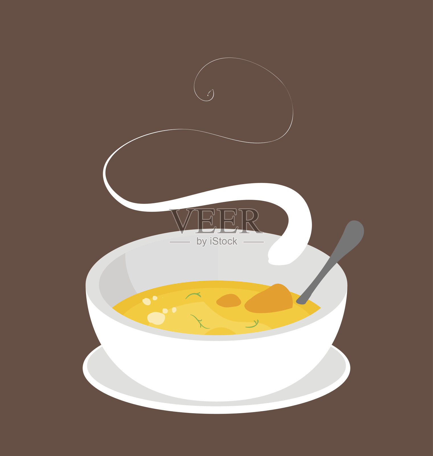热的有机胡萝卜汤。插画图片素材
