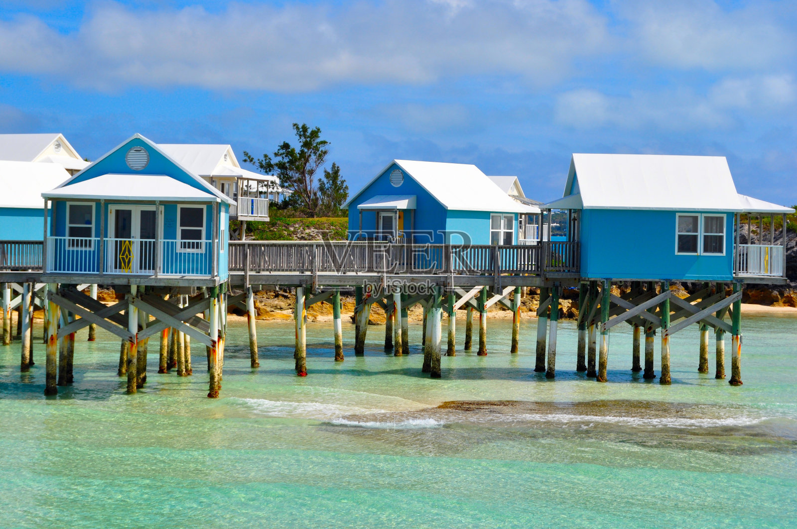 美丽的百慕大九海滩度假胜地照片摄影图片