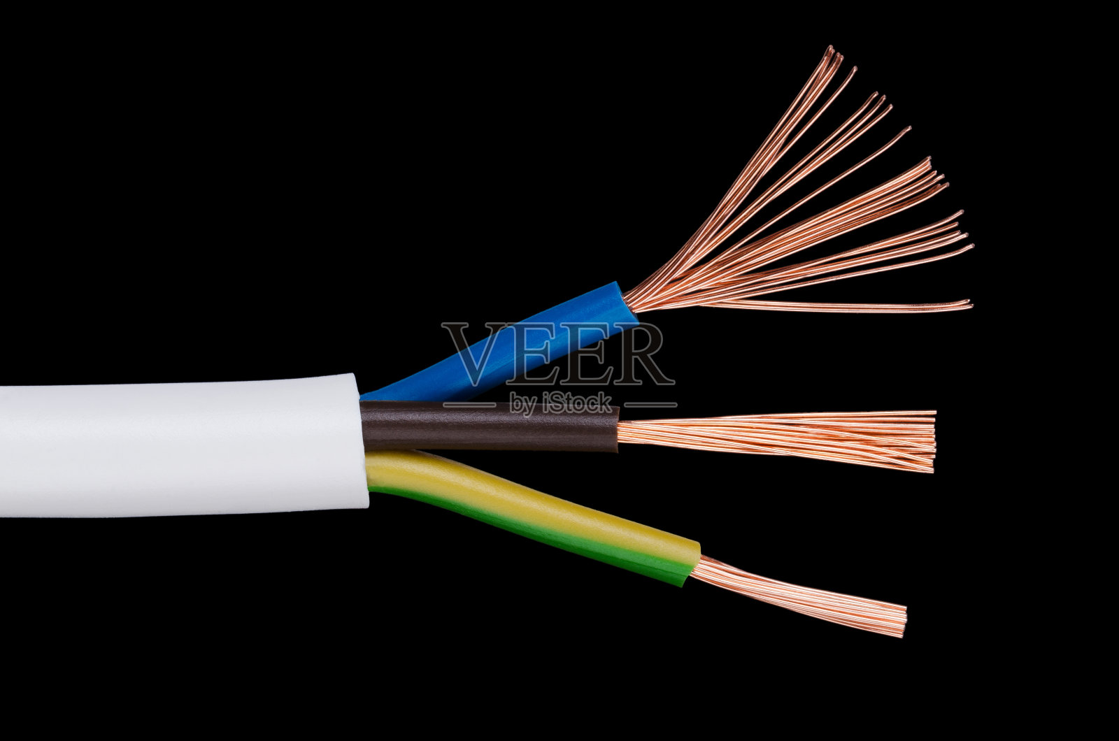 电力电缆IEC标准黑色照片摄影图片
