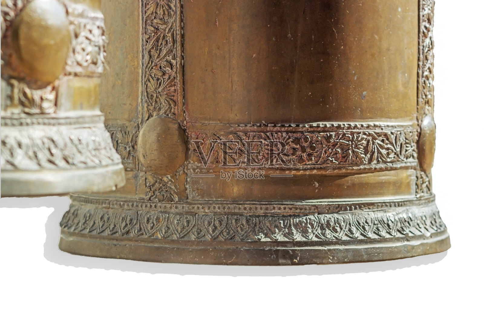 泰国佛教寺庙中的青铜钟照片摄影图片
