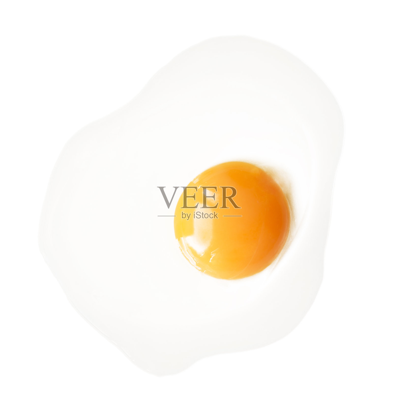 煎蛋孤立在白色背景。照片摄影图片