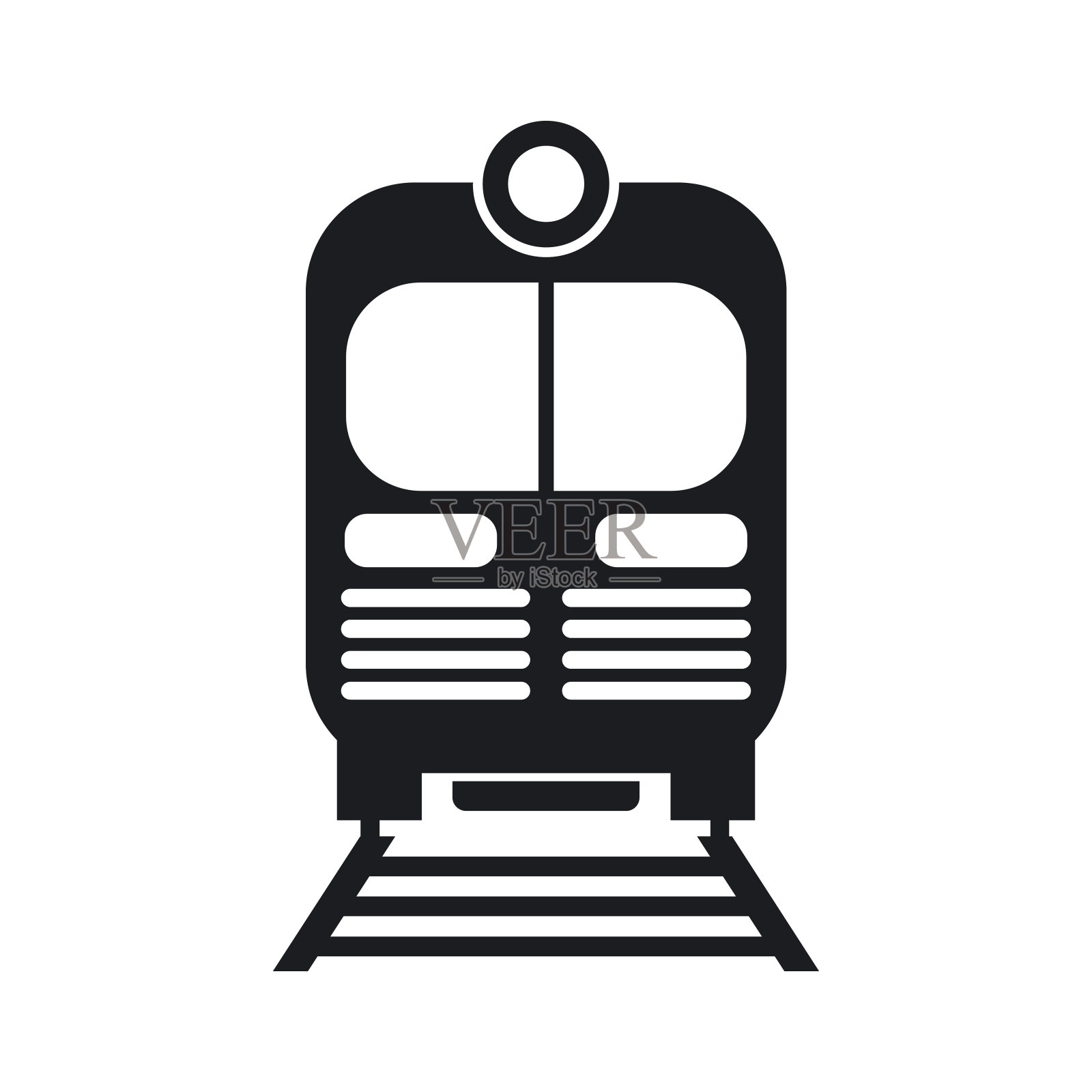 火车黑色简单图标插画图片素材