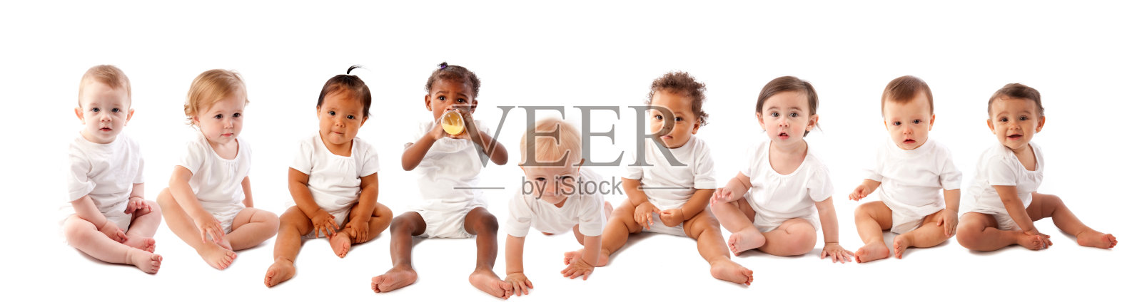 多样性:多种族的婴儿和学步儿童照片摄影图片