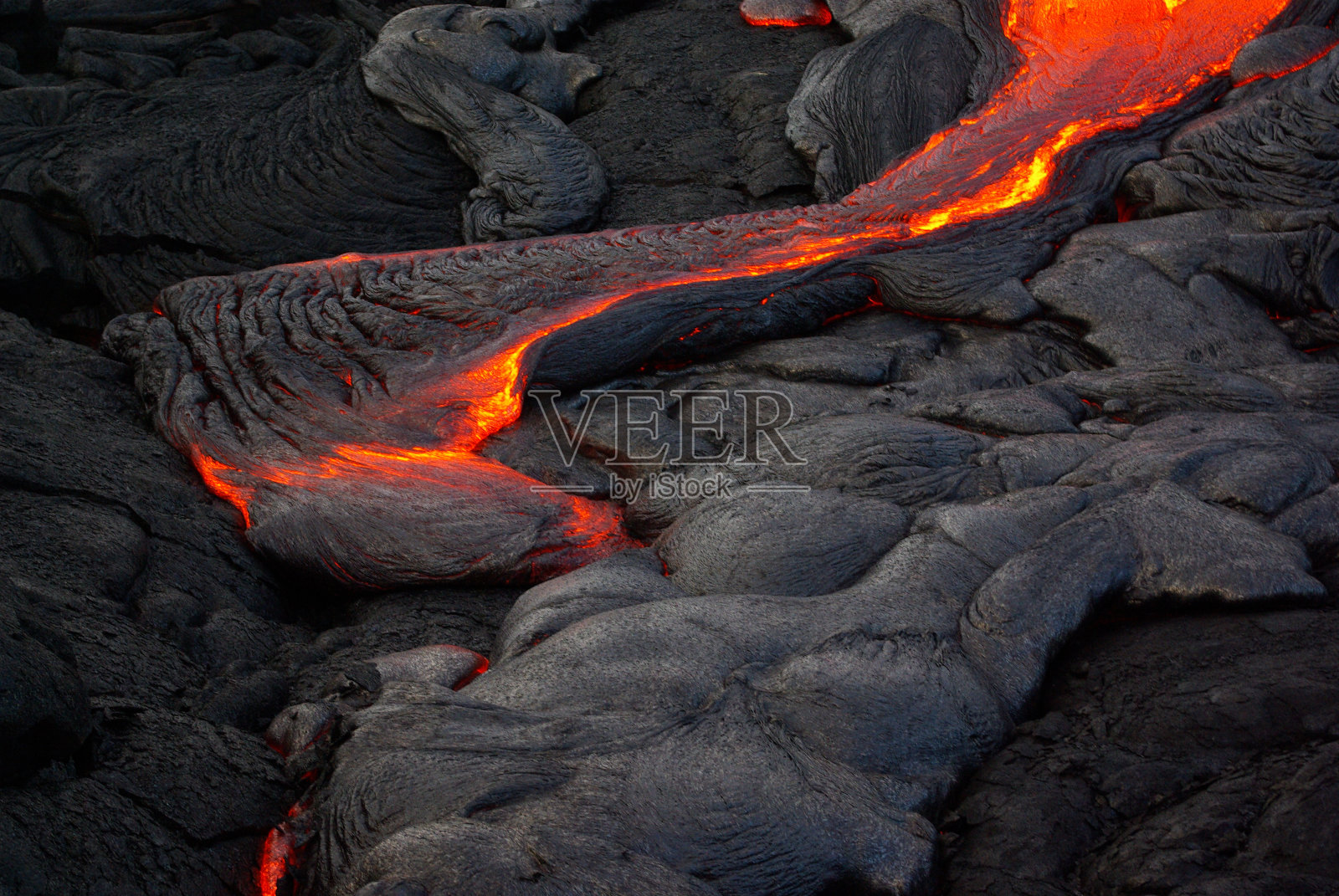 夏威夷大岛上的熔岩流照片摄影图片