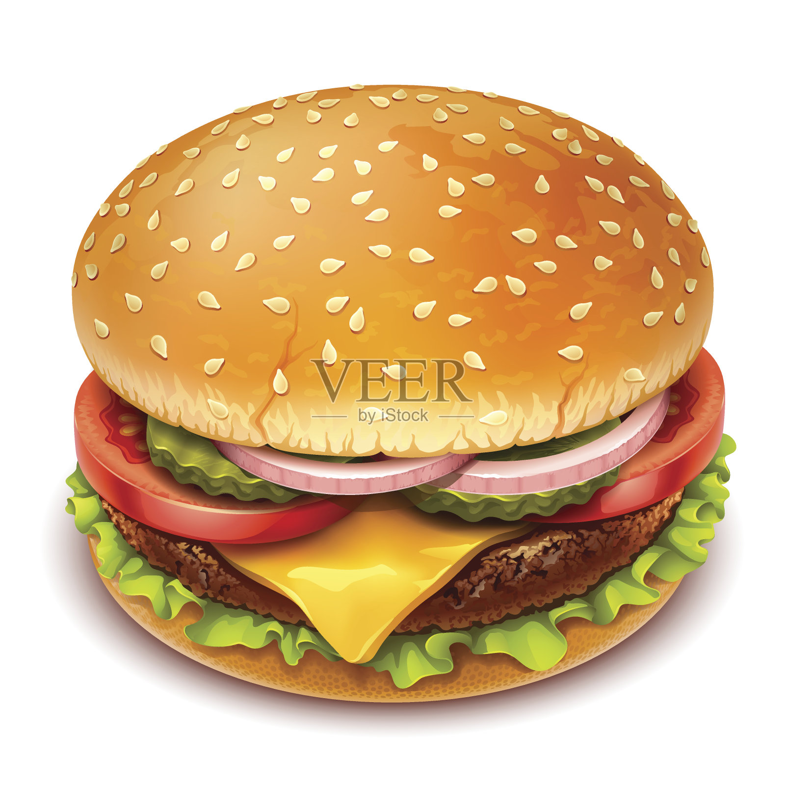 彩色汉堡包简笔画画法图片步骤 肉丁儿童网