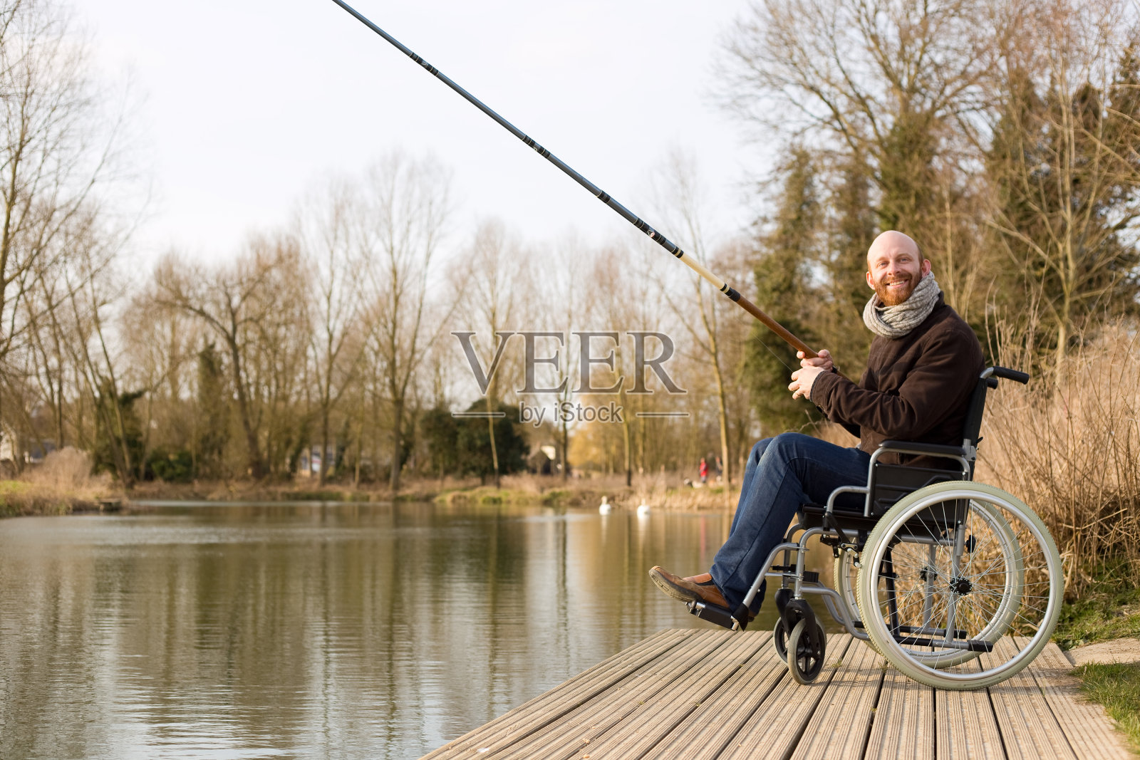 快乐的残疾人照片摄影图片