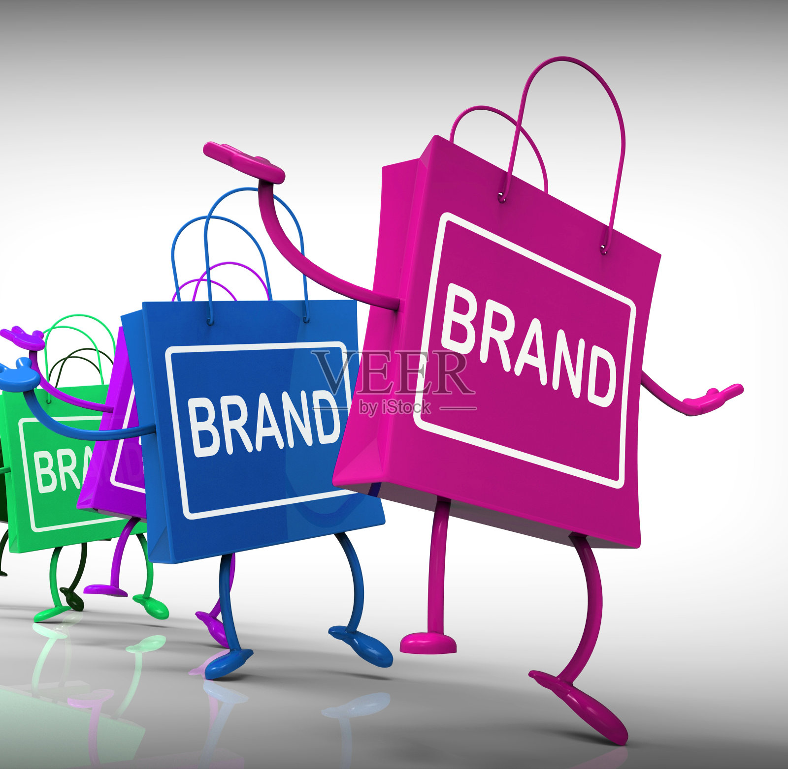 品牌包代表市场营销，品牌和标签照片摄影图片